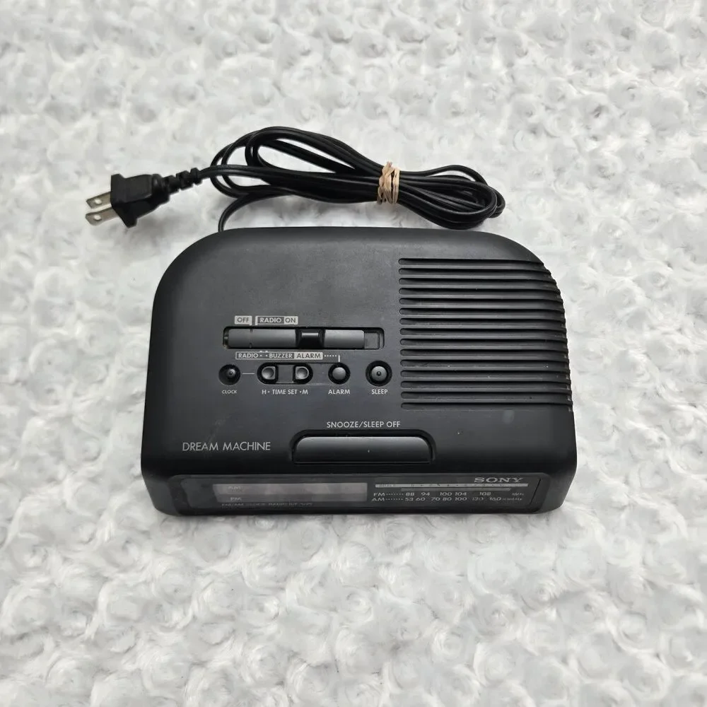 Sony ICF-C25 AM FM Clock Radio Dream Machine Series Black 1990s Alarm Snooze